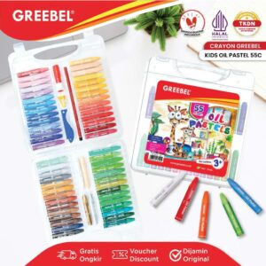GREEBEL Crayon Krayon 55 Warna / KIDS Oil Pastel / Crayon 55 Warna (KOP55) Crayon Greebel
