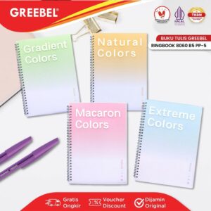 GREEBEL Ringbook 8060 B5 PP-5 / Agenda Planner Lucu unik / Buku Catatan Spiral Ringbook isi 60 halaman