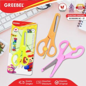 GREEBEL Gunting Kecil Karakter Lucu (SC-17) Gunting Mini Scissor Stainless / Anti Karat Nyaman Digunakan