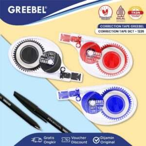 GREEBEL Correction Tape GCT-1226 / Tip Ex Kertas Roll Pita Koreksi Pulpen
