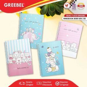 GREEBEL Notebook Buku Tulis Ring (Ringbook 8080 B5C 08) / Buku Tulis Catatan Notebook Buku Ring