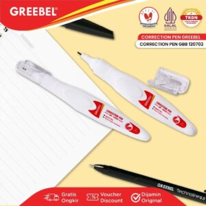 GREEBEL Correction Pen / GBC 120702 (1PCS) / Penghapus Pulpen Cair / Tipe x / Tip X Cepat Kering