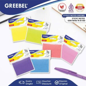 GREEBEL Sticky Note / Catatan Notepad Kertas Catatan 100 Lembar (1W1M 76 51) Note Memo Alat Tulis Kantor
