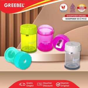 GREEBEL Rautan Pensil Serutan Sharpener 123 (PCS) / Rautan Pensil
