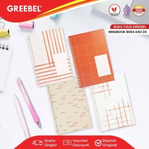 GREEBEL Notebook Buku Tulis Ring (Ringbook 8064 A5O 31) / Buku Tulis Catatan Notebook Buku Ring