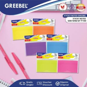 GREEBEL Sticky Note / Catatan Notepad Kertas Catatan 100 Lembar (1W1M 127 77) Note Memo Alat Tulis Kantor