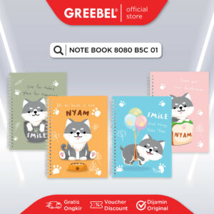 GREEBEL Ringbook 8080 B5C 01 / Agenda / Planner Lucu unik / Buku Catatan Spiral Ringbook 80 halaman