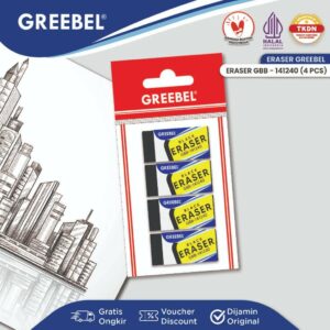 GREEBEL Eraser Stip Hapusan GBB-141240 (4PCS/SET) Penghapus Pensil