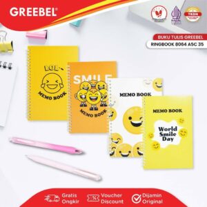 GREEBEL Notebook Buku Tulis Ring (Ringbook 8064 A5C 35) / Buku Tulis Catatan Notebook Buku Ring