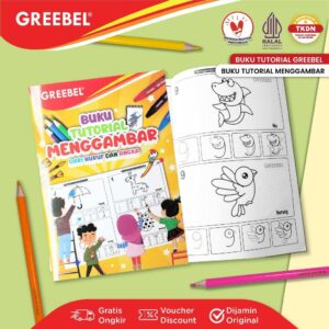 GREEBEL Buku Mewarnai / Buku Tutorial Menggambar 40 Halaman / ColoRingbook Untuk Anak Sekolah Tk Paud