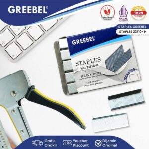 GREEBEL Isi Staples 1000 Staples (23 / 10-H) / Isi Stapler / Isi Jepretan / Refill Stapler ATK Office