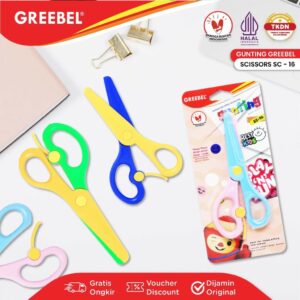 GREEBEL Gunting Mini Gunting Anak / Gunting Kertas (SC-16) / Gunting Sekolah / Gunting Pastel Lucu