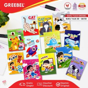 GREEBEL Buku Tulis A5 58 Lembar (PCS) / Buku Tulis Sekolah / School Book