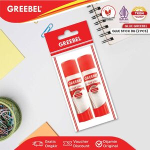 GREEBEL Glue Stick / Lem Putar 8 Gram GS-1908 (2PCS / SET) Lem Kertas Stik / Lem Batang