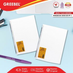GREEBEL Ringbook 8060 B5 PP-1 / Agenda Planner Lucu unik / Buku Catatan Spiral Ringbook isi 64 halaman