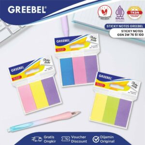 GREEBEL Sticky Note / Catatan Notepad Kertas Catatan 100 Lembar (3W 7651100) Note Memo Alat Tulis Kantor