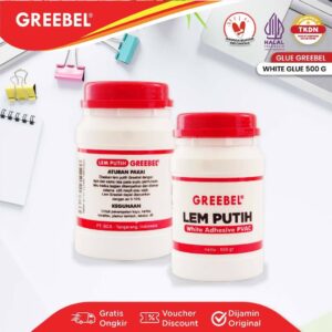 GREEBEL Lem Kertas White Glue 500 Gram (500G / PCS) / Lem Kertas / Lem Putih