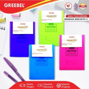 GREEBEL Ringbook 8060 B5 PP-2 / Agenda Planner Lucu unik / Buku Catatan Spiral Ringbook isi 64 halaman