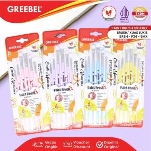 GREEBEL Kuas Lukis Brush Paint Set / BRSH-P24-6MX
