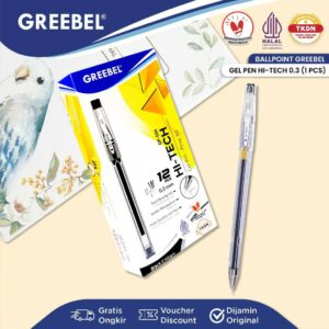 GREEBEL Pulpen Gel / Gel Pen GP-506 HI-TECH 0.3 (1PCS) Ballpen Gel Ballpoint Bolpen Bolpoin Pena Gel
