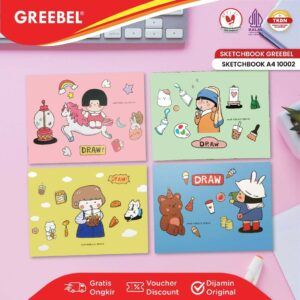 GREEBEL Buku Gambar Sketch Book A4 30 Lembar (10002) Buku Sketsa Drawing Book
