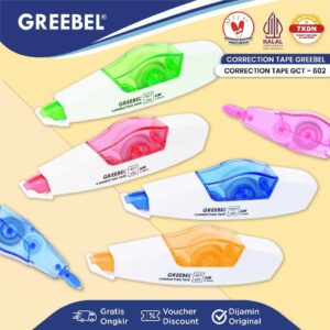 GREEBEL Correction Tape GCT-602 / Tip Ex Kertas Roll Pita Koreksi Pulpen