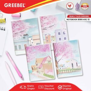 GREEBEL NOTE BOOK 8080 A5C 12 / Agenda / Planner Lucu unik / Buku Catatan Spiral Notebook 80 halaman