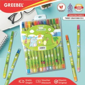 PARKO Crayon Putar / Krayon Twist 12 Warna / Twist Crayon