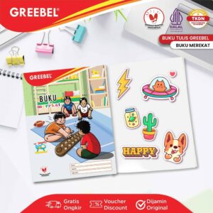 GREEBEL Buku Merekat A5 34 Lembar / Buku Menempel Sticker / Buku Edukasi Anak Sekolah