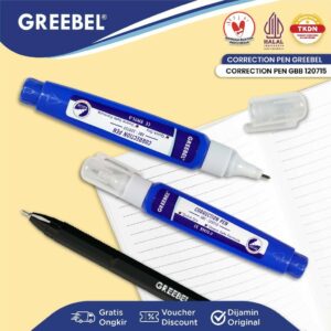 GREEBEL Correction Pen / GBC 120715 (1PCS) / Penghapus Pulpen Cair / Tipe x / Tip X Cepat Kering