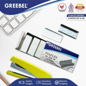 GREEBEL Isi Staples 24 / 6-1M / Isi Stapler / Isi Jepretan / Isi Necis Stapler / Refill Stapler / Isi Hekter Atk Office Supply