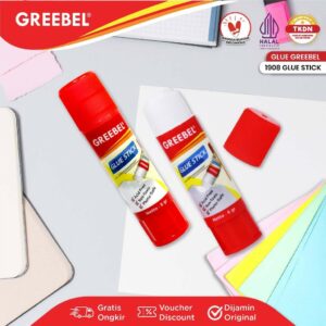 GREEBEL Glue Stick / Lem Putar 8 Gram GS-1908 (PCS) Lem Kertas Stik / Lem Batang