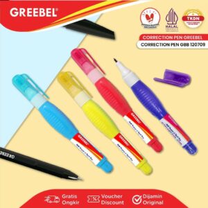 GREEBEL Correction Pen / GBC 120709 (1PCS) / Penghapus Pulpen Cair / Tipe x / Tip X Cepat Kering