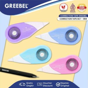 GREEBEL Correction Tape GCT-804 Pastel Lucu / Tip Ex Kertas Roll Pita Koreksi Pulpen