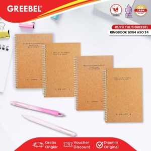 GREEBEL Notebook Buku Tulis Ring (Ringbook 8064 A5O 37) / Buku Tulis Catatan Notebook Buku Ring