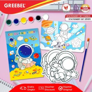 PARKO Paket Belajar Melukis Lengkap / Painting Kit Anak Tk Sd Sekolah (251011) / Hadiah Hampers Ulang Tahun