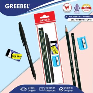 GREEBEL Alat Tulis Anak Stationery Set (2018-10) / Pensil Pulpen Alat Tulis Sekolah