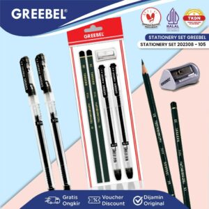 GREEBEL Alat Tulis Set / Stationery Set 202308-105 / Paket Alat Tulis / Hampers Ulang Tahun Kado Anak