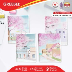 GREEBEL NOTE BOOK 8096 B5C 12 / Agenda / Planner Lucu unik / Buku Catatan Spiral Notebook 96 halaman