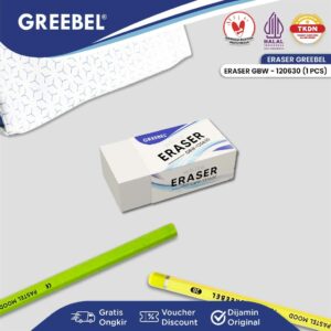 GREEBEL Eraser Penghapus Hapusan Stip GBW-120630M (1 PCS) / Penghapus Pensil Alat Tulis Sekolah