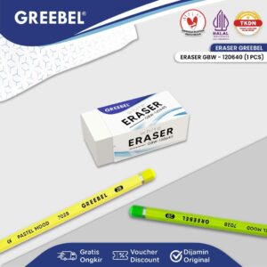 GREEBEL Eraser Stip Hapusan GBW-120640 (1 PCS) Penghapus Pensil