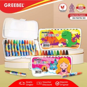 PARKO Crayon 12 Warna / Krayon Oil Pastel 12 Warna / Parko Crayon Oil Pastel