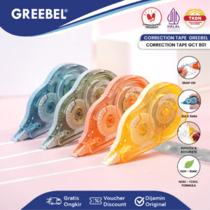 GREEBEL Correction Tape GCT-801 / Tip Ex Kertas Roll Pita Koreksi Pulpen