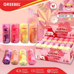 GREEBEL Eraser Penghapus Bunga / Hapusan Stip ERF-3208 (1PCS) / Penghapus Pensil Lucu Alat Tulis Sekolah
