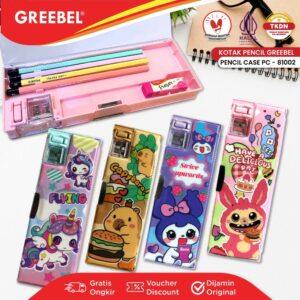 GREEBEL Kotak Pensil Magnet Multifungsi Serutan / Tempat Pensil Serutan Lucu (81002) / Pencil Case / Pensil Bag Anak Sekolah
