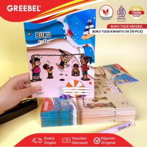 [PROMO] GREEBEL Buku Tulis A5 34 Halaman (10PCS / PACK) / Buku Tulis Kwarto
