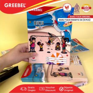 [PROMO] GREEBEL Buku Tulis A5 34 Halaman (5PCS / PACK) / Buku Tulis Kwarto