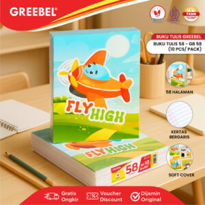 GREEBEL Buku Tulis 38 58 Lembar (10PCS/PACK) Ukuran A5 Buku Tulis Sekolah / School Book